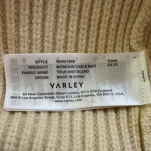 Varley Cream Cable Knit Sweater - Picture 8 of 8